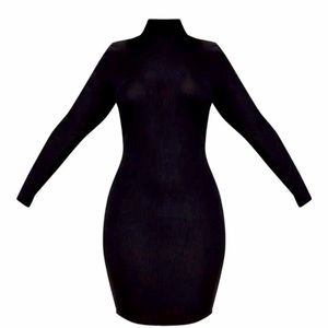 Black Mock Neck Dress